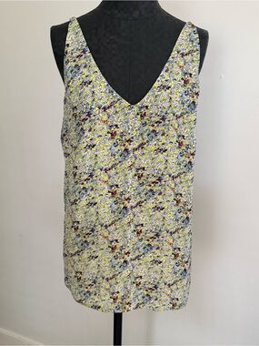 CAbi Colorful Floral V Neck Tank Top